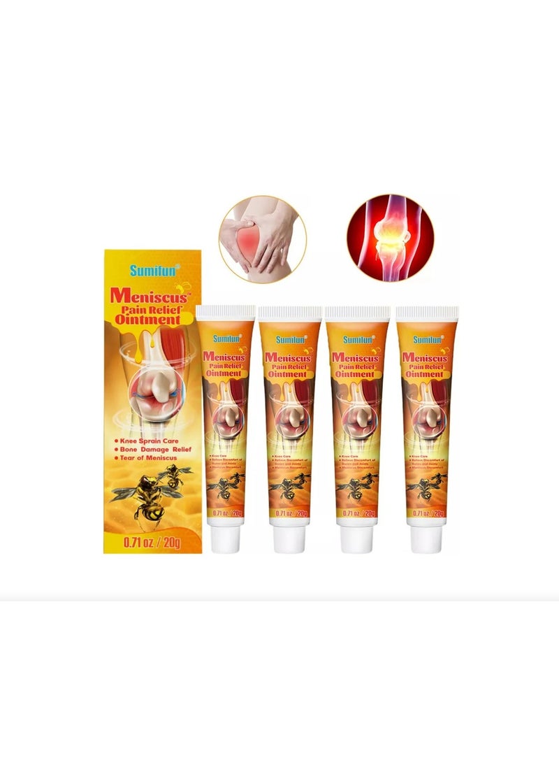 (4 قطعة) - كريم الغضروف المفصلي، مرهم تسكين آلام الغضروف المفصلي  - يخفف الألم ويخفف الألم في الرقبة والكتفين والظهر والوركين والمفاصل والعضلات والركبتين والقدمين كريم تسكين آلام العضلات